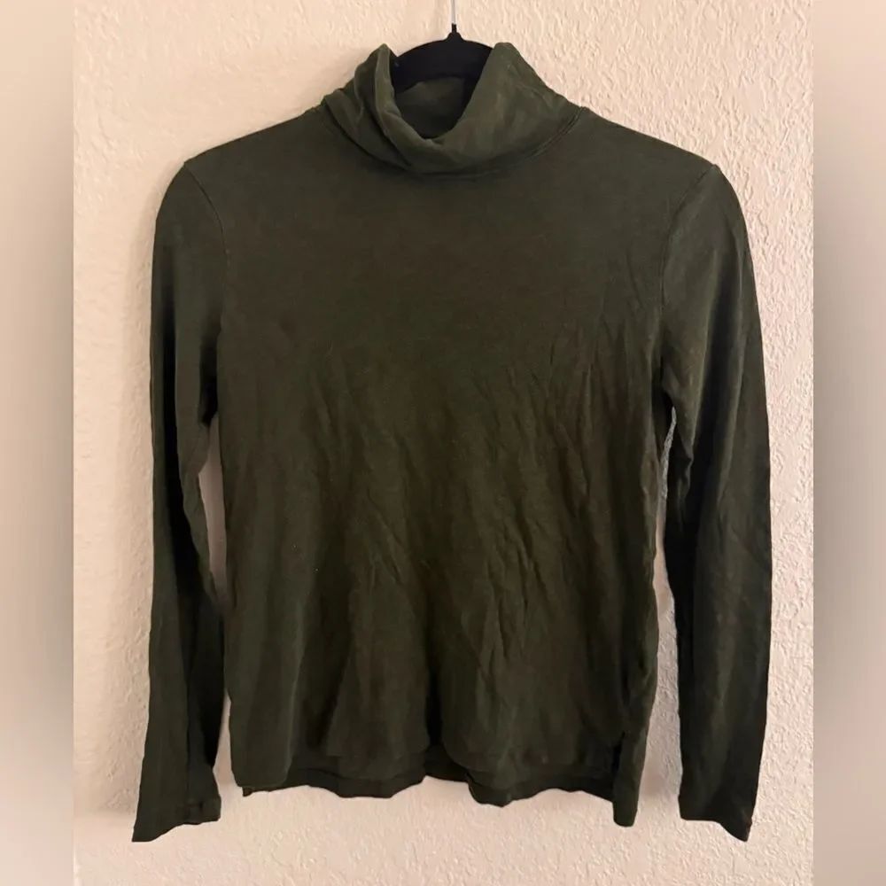 Madewell Fitted Green Long Sleeve Tee